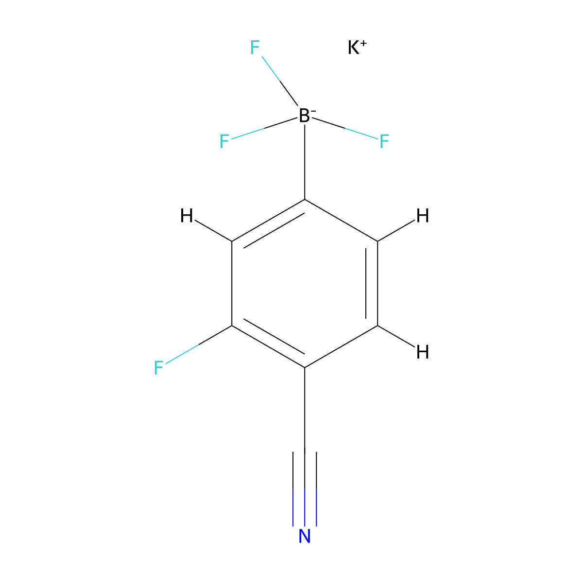 Potassium (4-cyano-3-fluorophenyl)trifluoroborate molecular structure, CAS 2760217-98-7