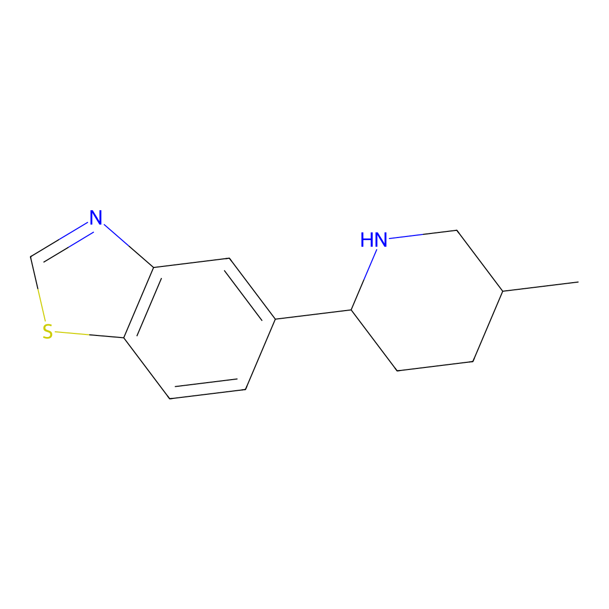 5-((2R,5S)-5-Methylpiperidin-2-yl)benzo[d]thiazole molecular structure, CAS 2760268-02-6