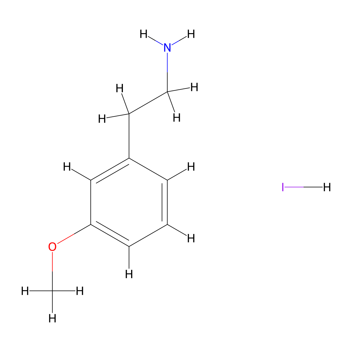 3-Methoxyphenylethylammonium Iodide molecular structure, CAS 2760292-10-0