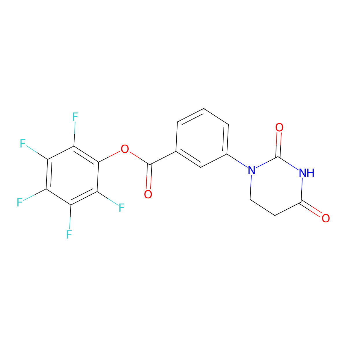 Perfluorophenyl 3-(2,4-dioxotetrahydropyrimidin-1(2H)-yl)benzoate molecular structure, CAS 2760376-06-3