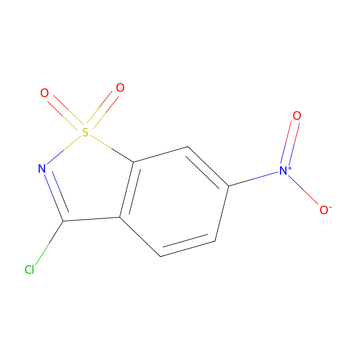 3-Chloro-6-nitro-1lambda6,2-benzothiazole-1,1-dione molecular structure, CAS 27605-74-9