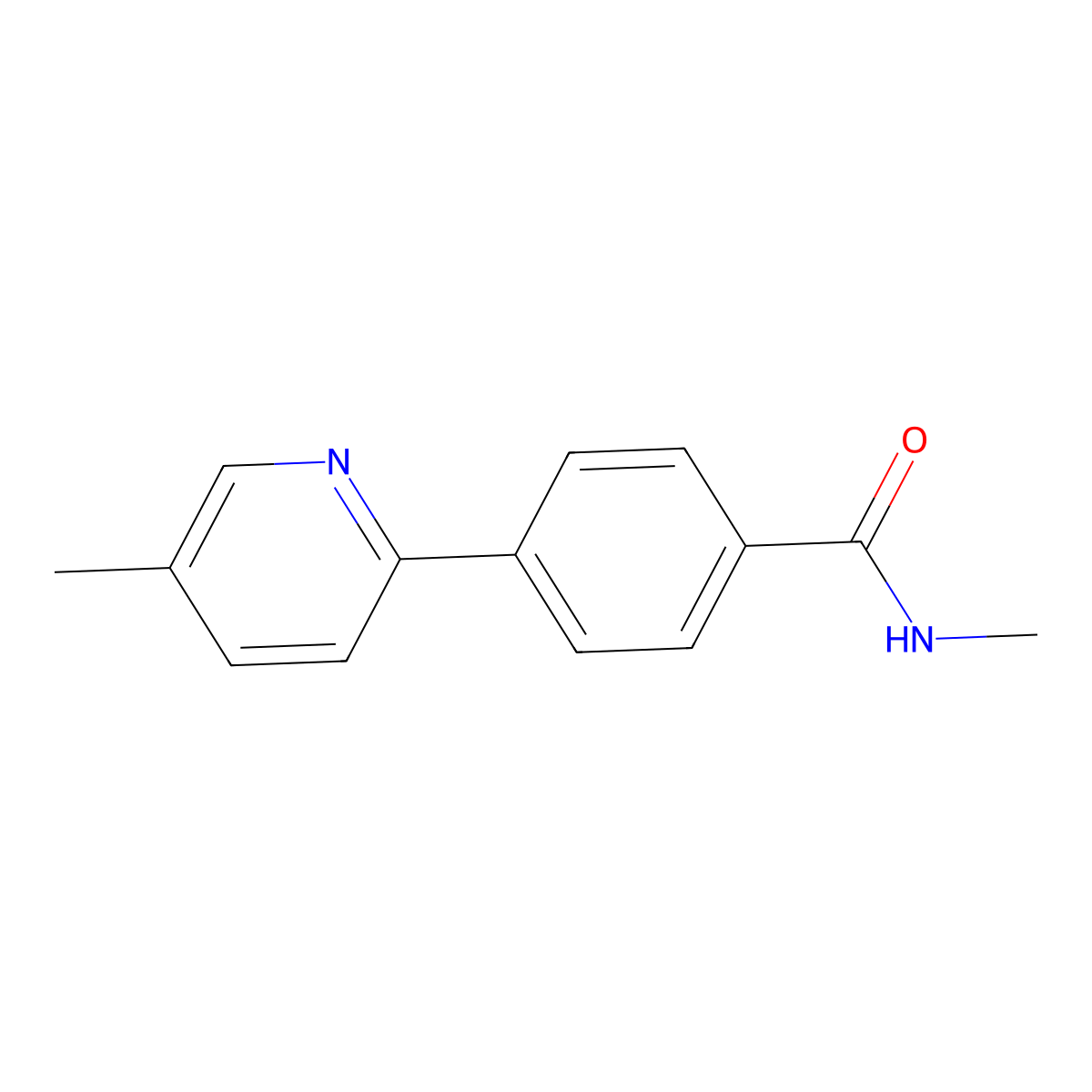 N-methyl-4-(5-methylpyridin-2-yl)benzamide molecular structure, CAS 2760566-09-2