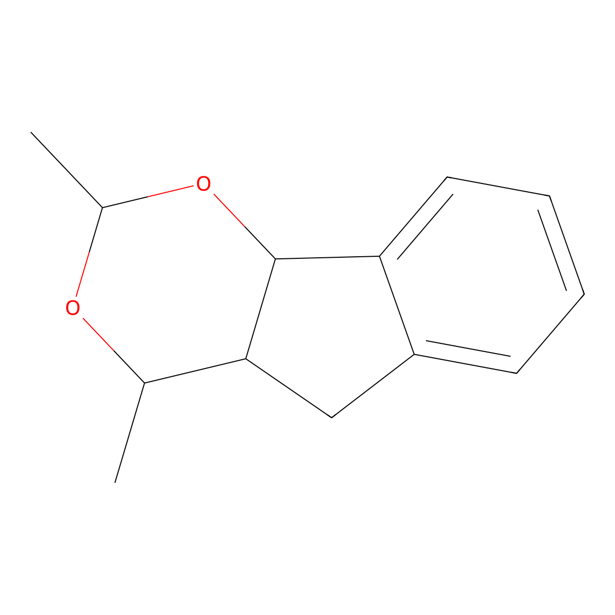 Indeno[1,2-d]-1,3-dioxin, 4,4a,5,9b-tetrahydro-2,4-dimethyl- molecular structure, CAS 27606-09-3