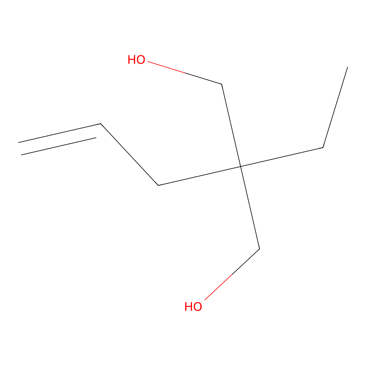2-Ethyl-2-(prop-2-en-1-yl)propane-1,3-diol molecular structure, CAS 27606-26-4