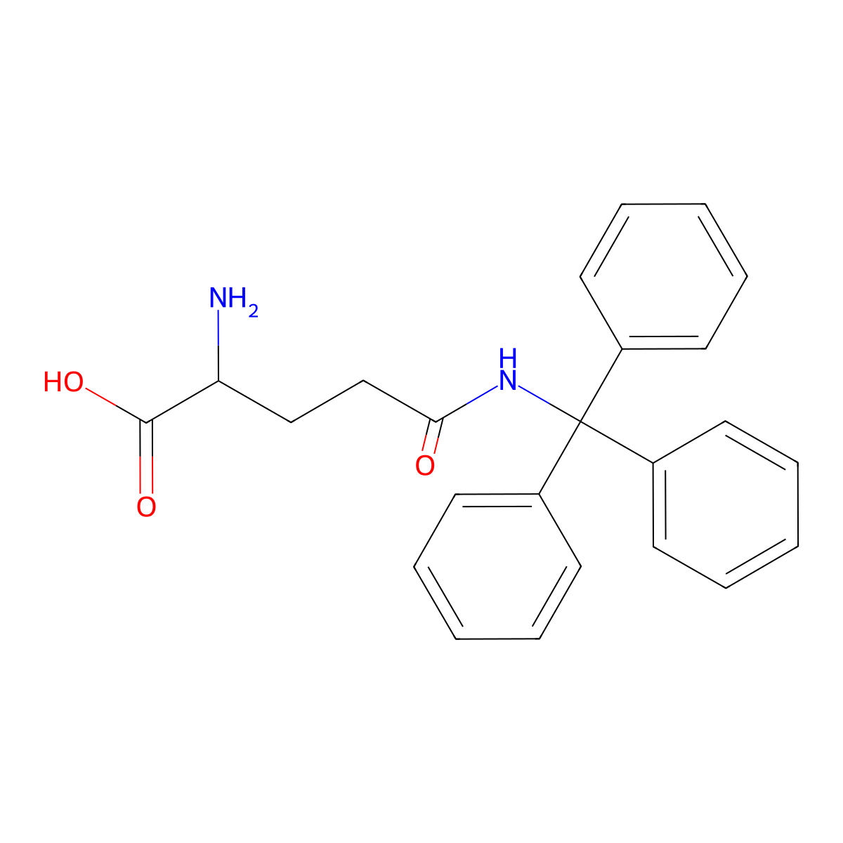 Nd-Trityl-D-glutamine hydrate molecular structure, CAS 2760610-69-1