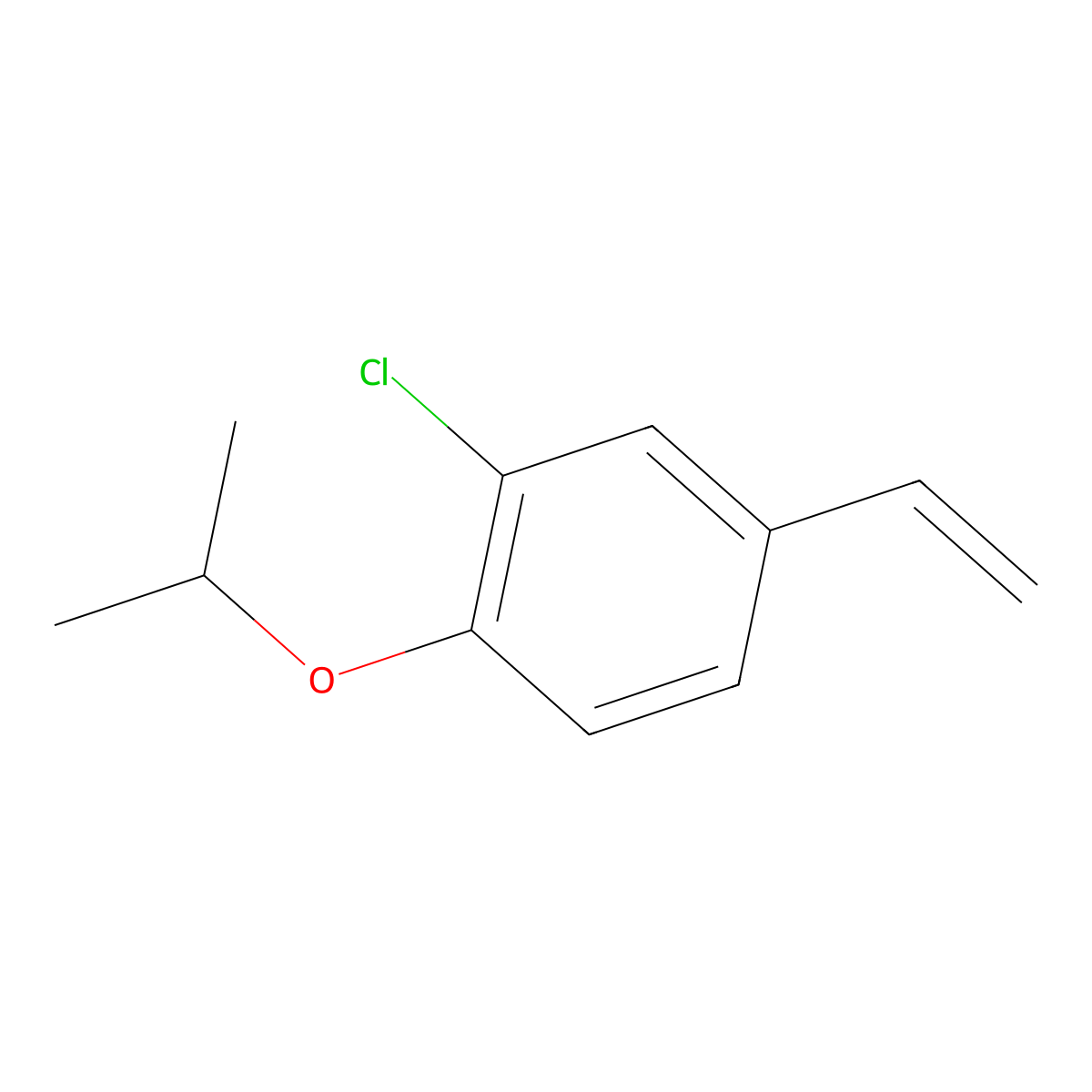 2-Chloro-1-isopropoxy-4-vinylbenzene molecular structure, CAS 2760665-69-6