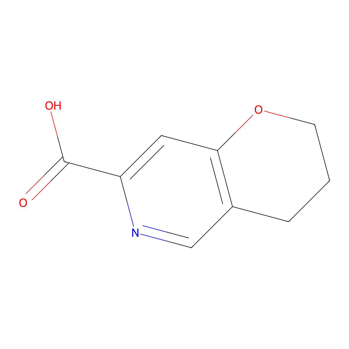2H,3H,4H-pyrano[3,2-c]pyridine-7-carboxylic acid molecular structure, CAS 2760674-91-5