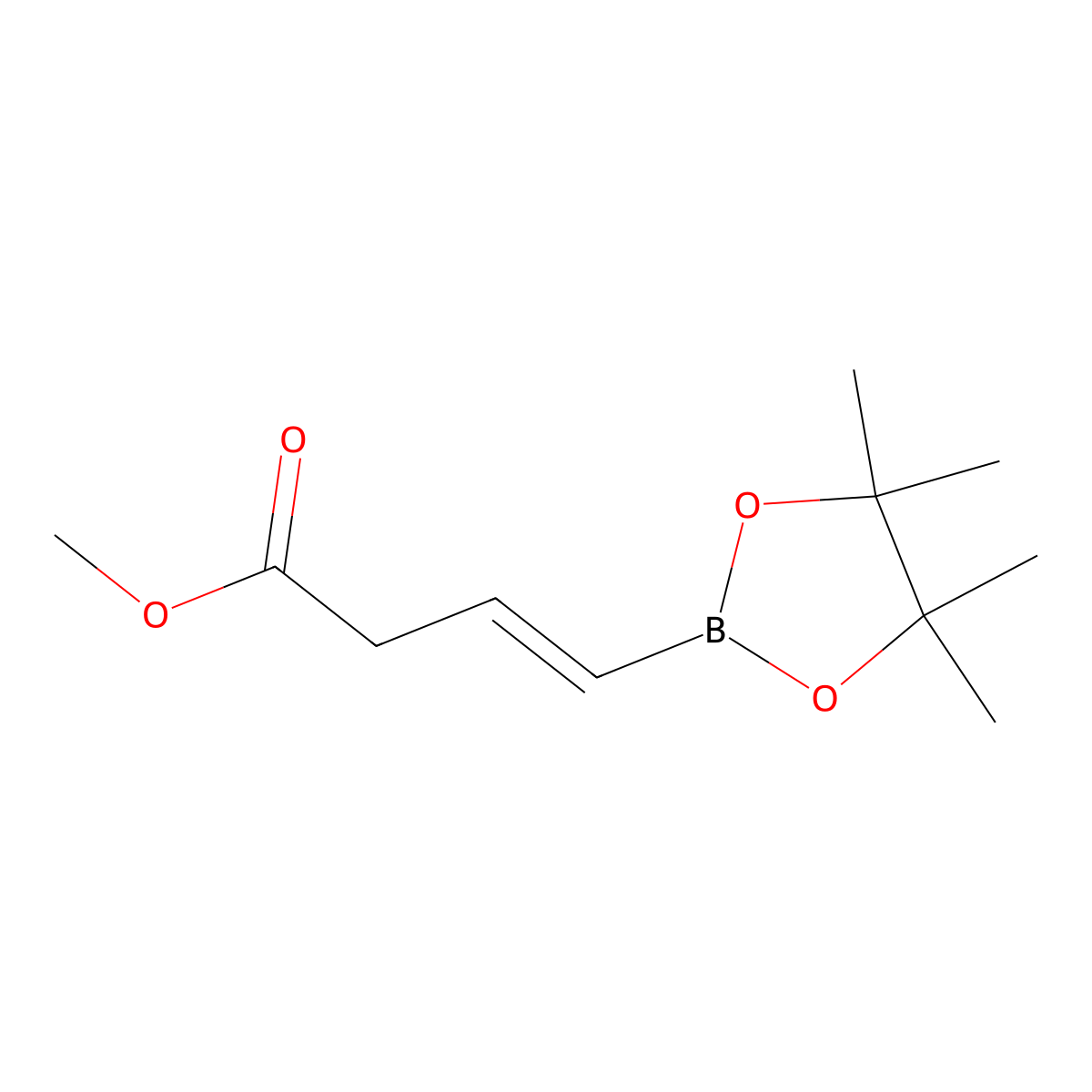 methyl (3Z)-4-(4,4,5,5-tetramethyl-1,3,2-dioxaborolan-2-yl)but-3-enoate molecular structure, CAS 2760764-86-9