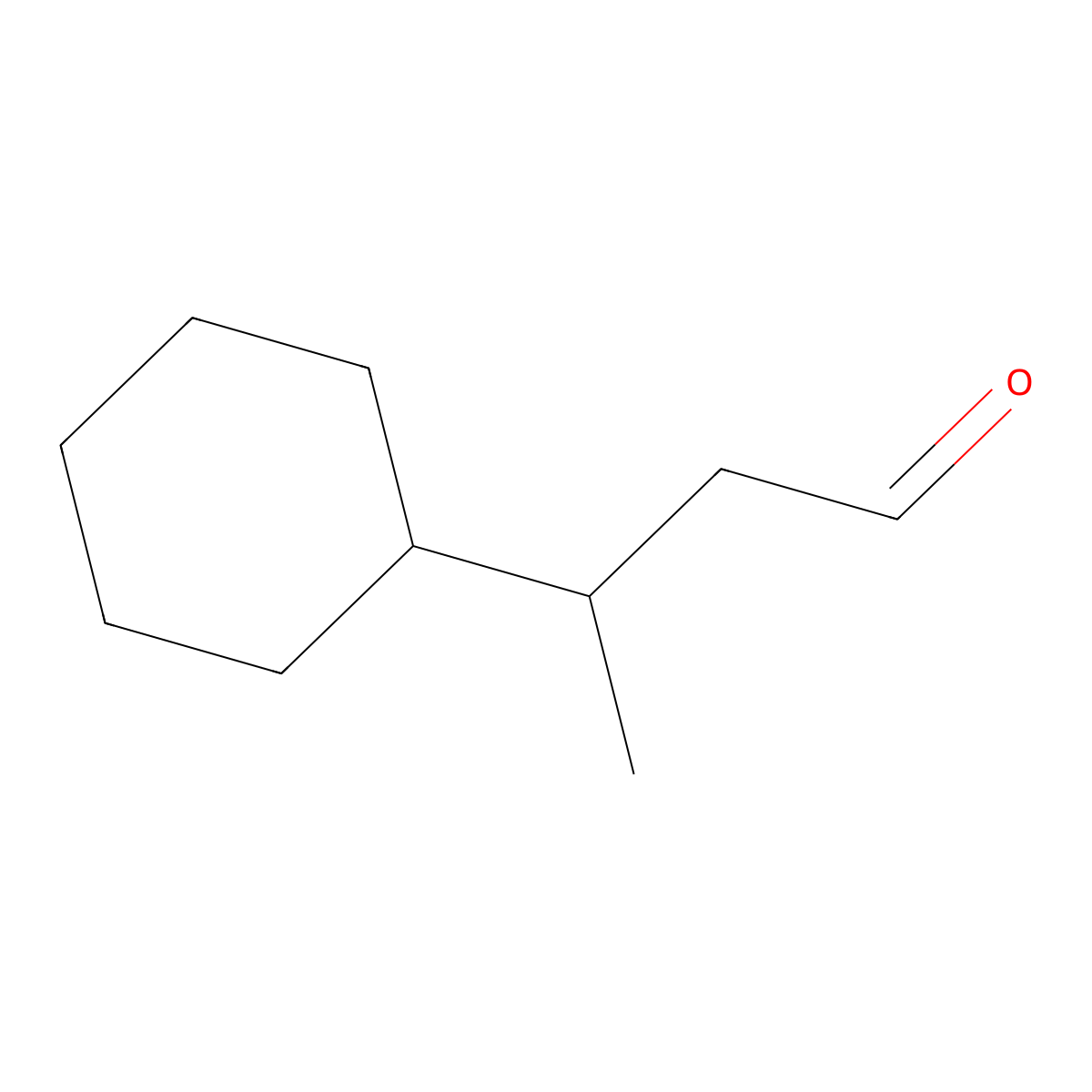 3-Cyclohexylbutanal molecular structure, CAS 27608-07-7