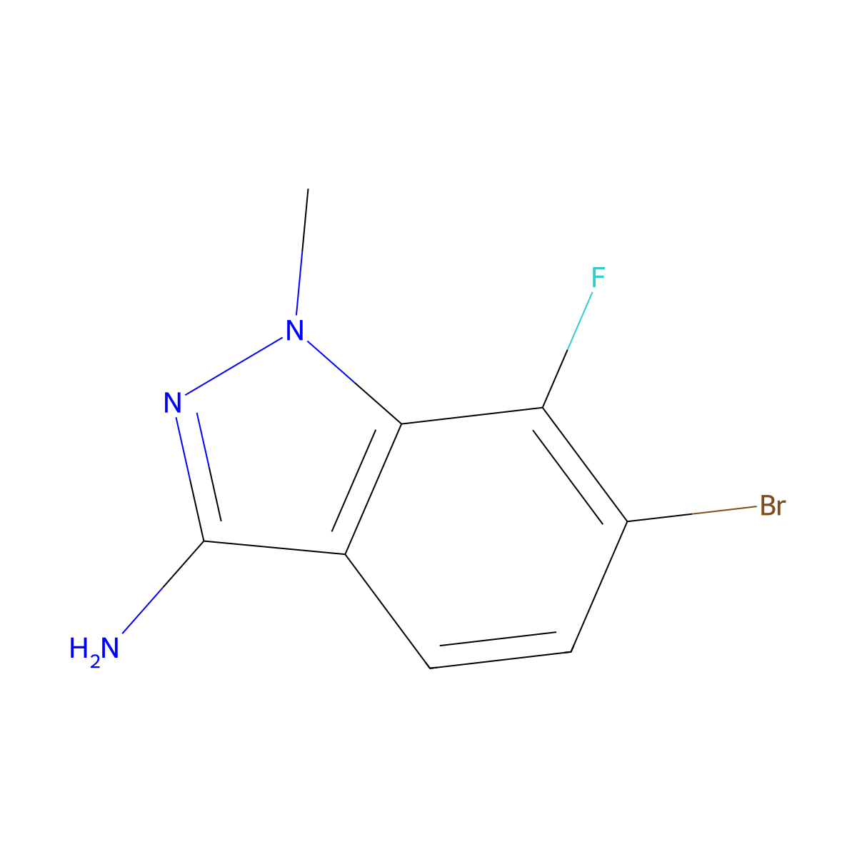 6-Bromo-7-fluoro-1-methyl-indazol-3-amine molecular structure, CAS 2760849-92-9