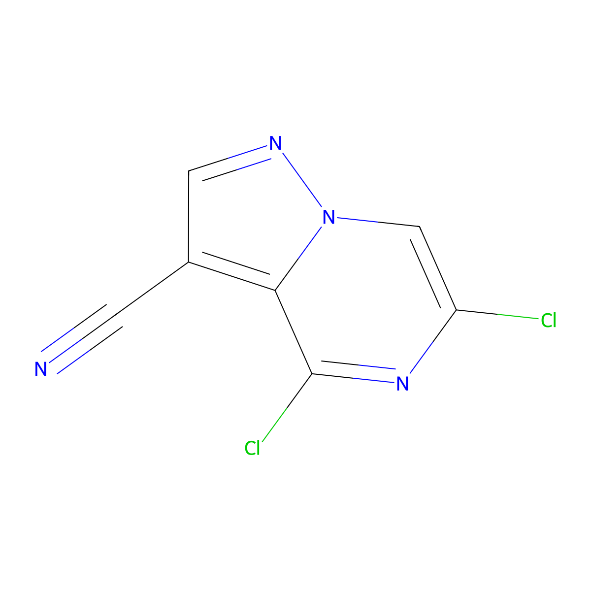 4,6-Dichloropyrazolo[1,5-A]pyrazine-3-carbonitrile molecular structure, CAS 2760852-59-1