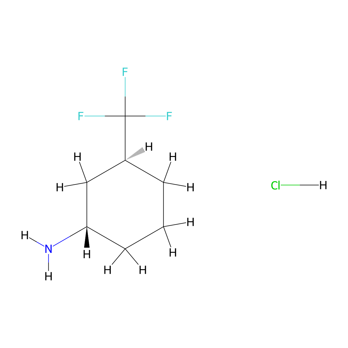 (1S,3S)-3-Trifluoromethyl-cyclohexylamine hydrochloride molecular structure, CAS 2760881-55-6