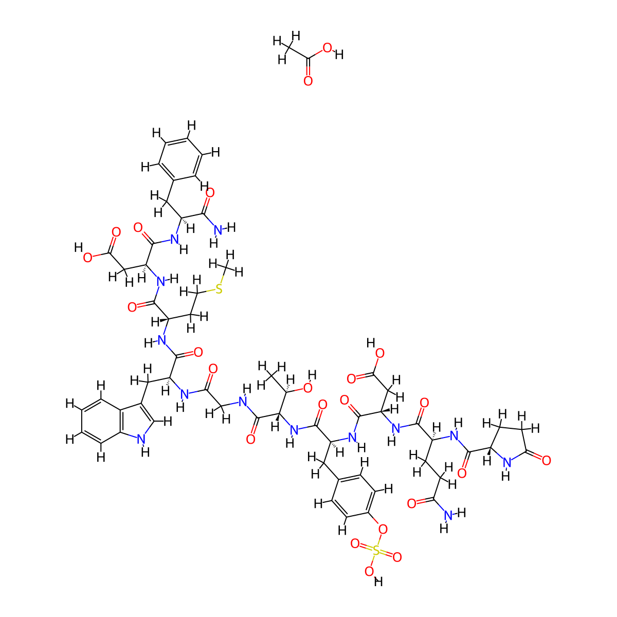 Caerulein (acetate) molecular structure, CAS 2760881-68-1