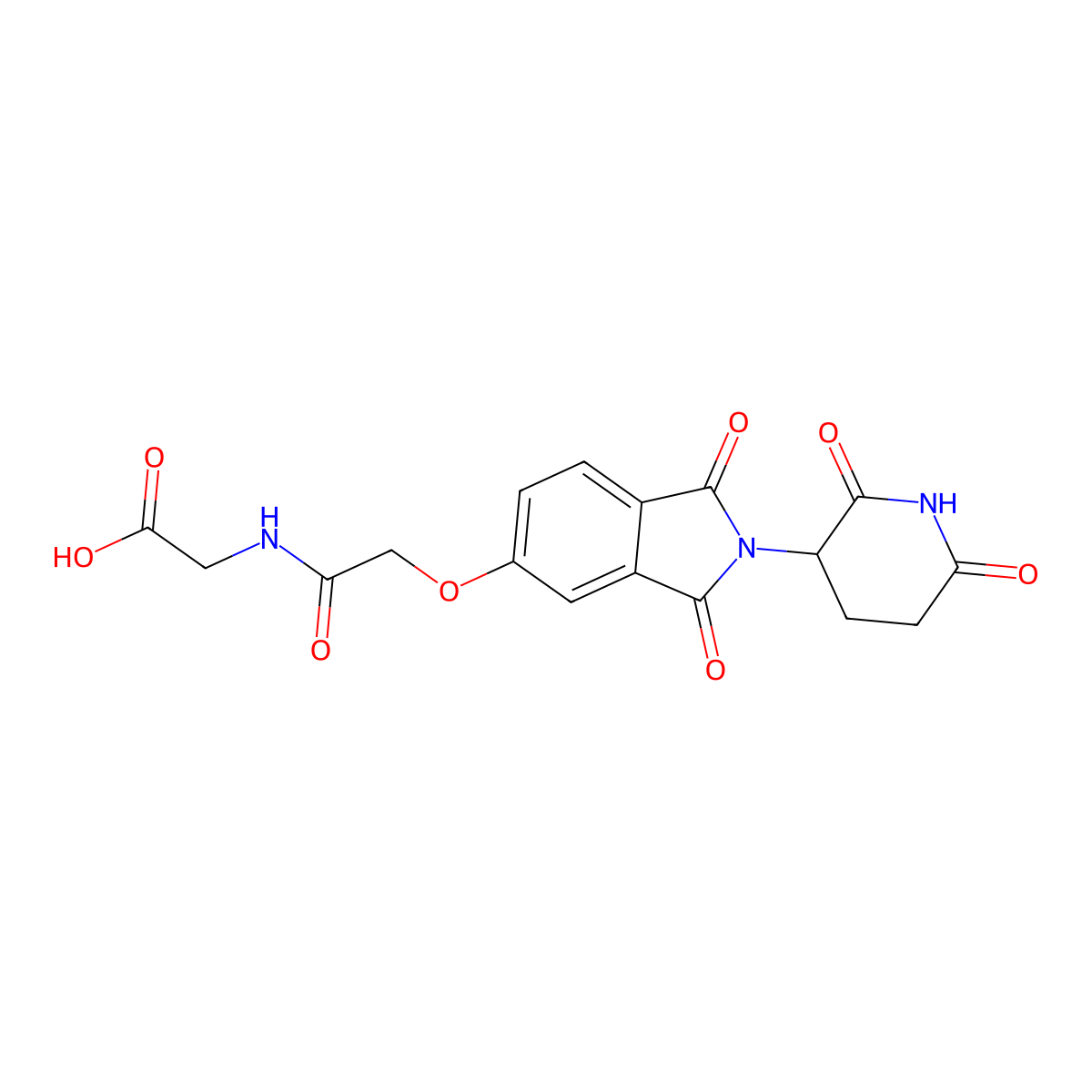 Thalidomide-O-CH2CONH-CH2COOH molecular structure, CAS 2760889-63-0