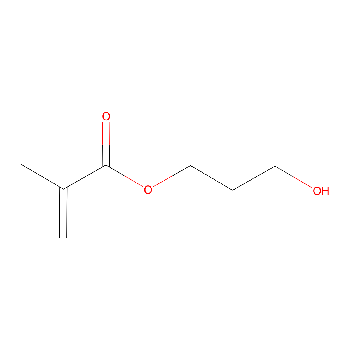 3-Hydroxypropyl methacrylate molecular structure, CAS 2761-09-3
