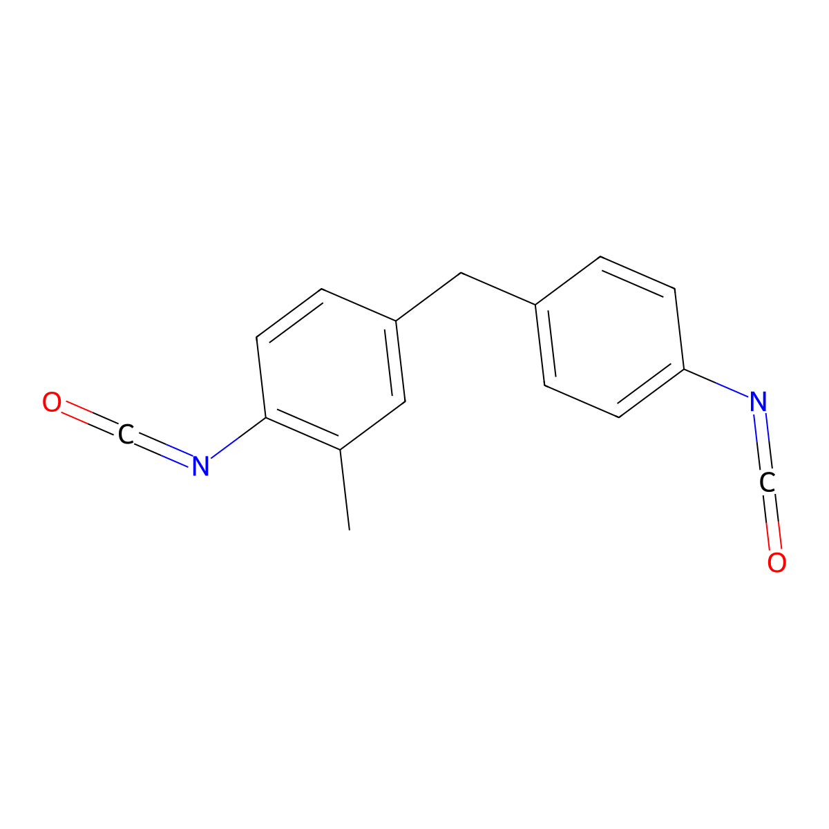 Diisocyanic acid, diester with 4-(p-hydroxybenzyl)-o-cresol molecular structure, CAS 2761-21-9