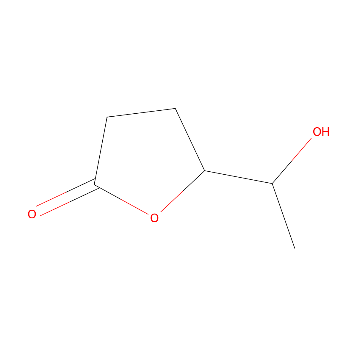 5-(1-Hydroxyethyl)oxolan-2-one molecular structure, CAS 27610-27-1