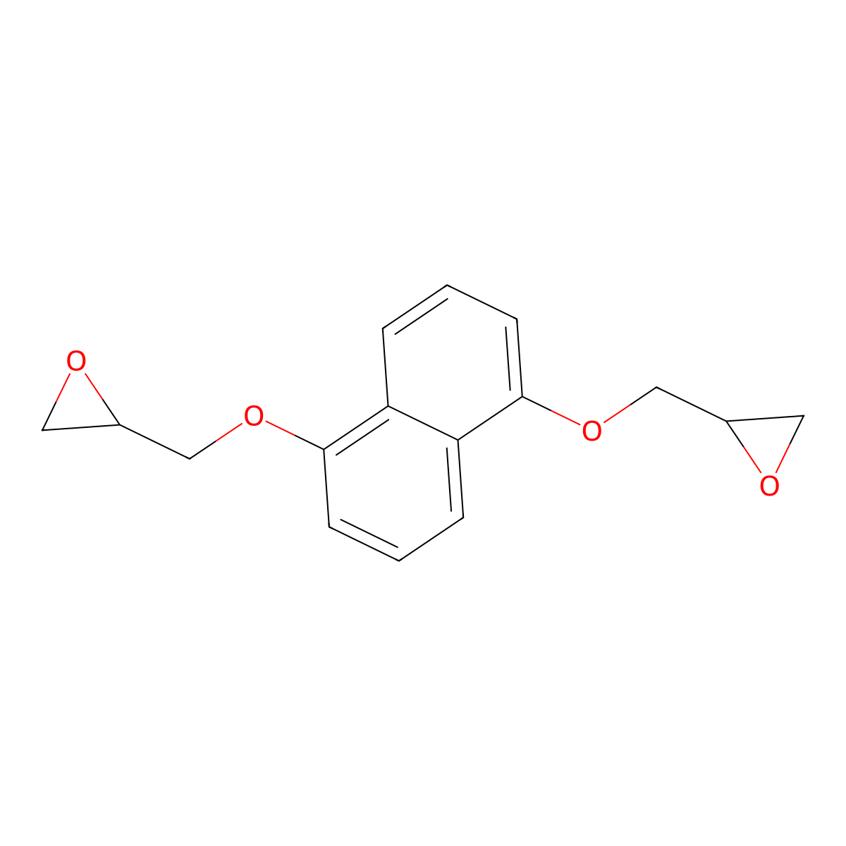 Oxirane, 2,2'-[1,5-naphthalenediylbis(oxymethylene)]bis- molecular structure, CAS 27610-47-5