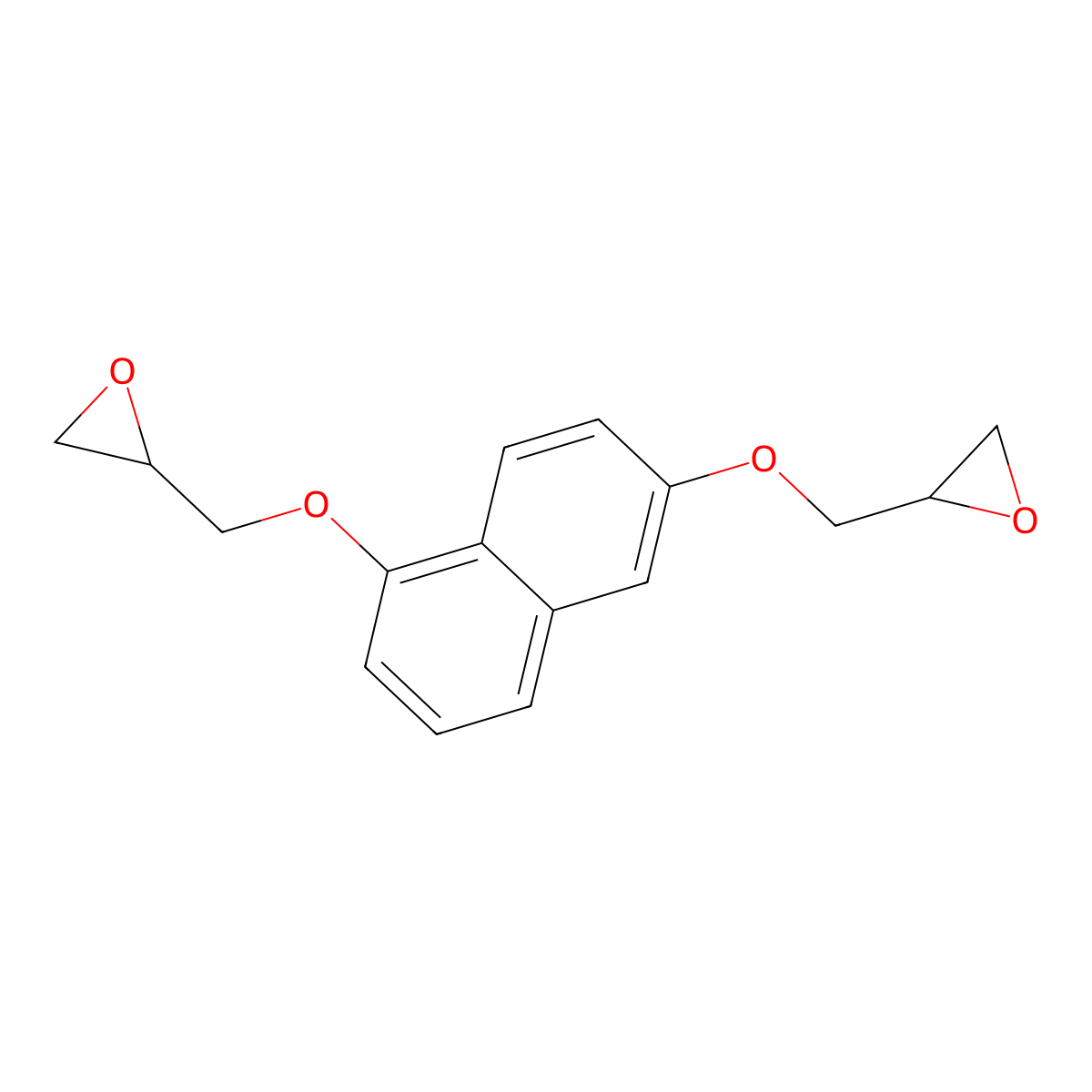 6-Glycidyloxynapht-1-yl oxymethyloxirane molecular structure, CAS 27610-48-6