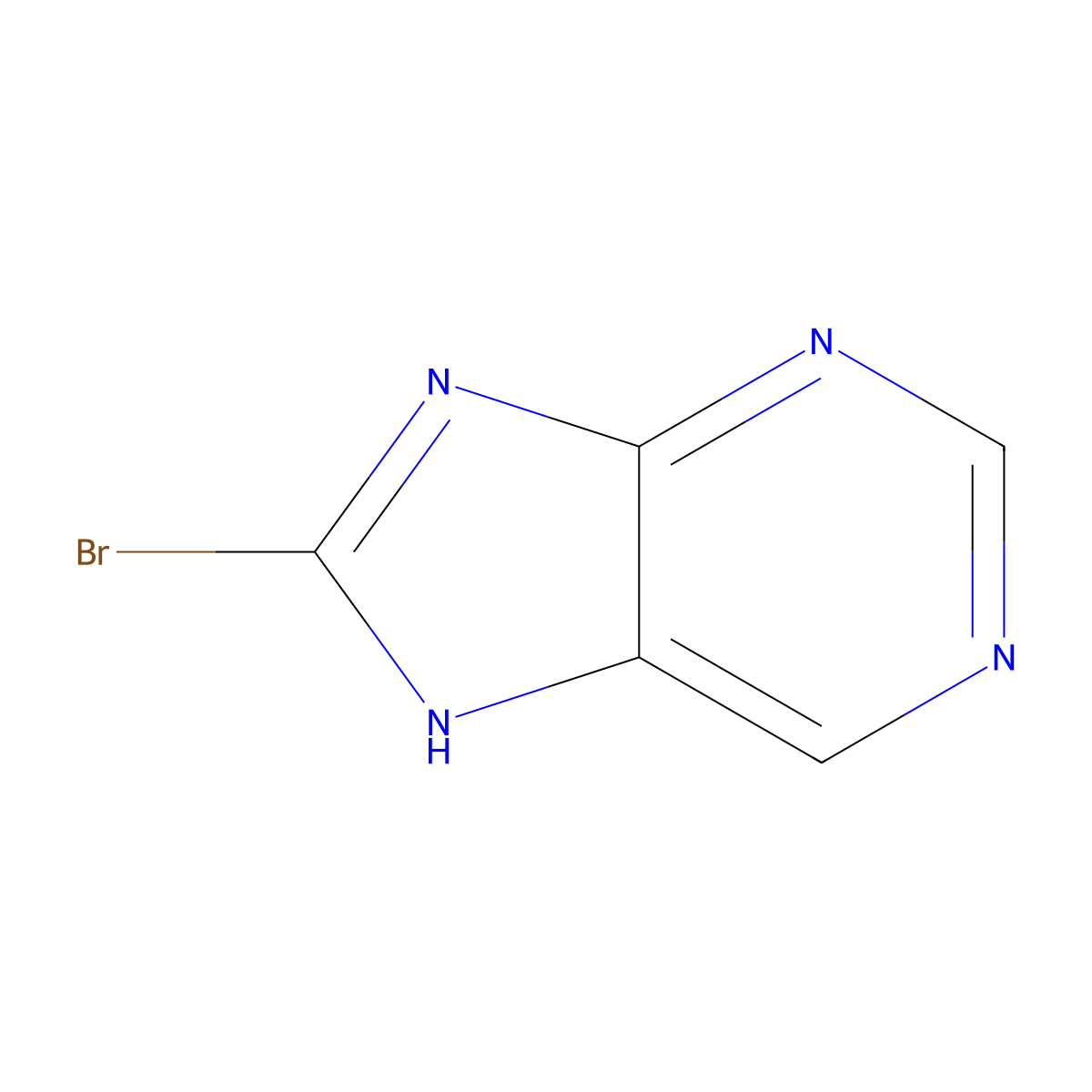8-Bromo-7H-purine molecular structure, CAS 27610-62-4