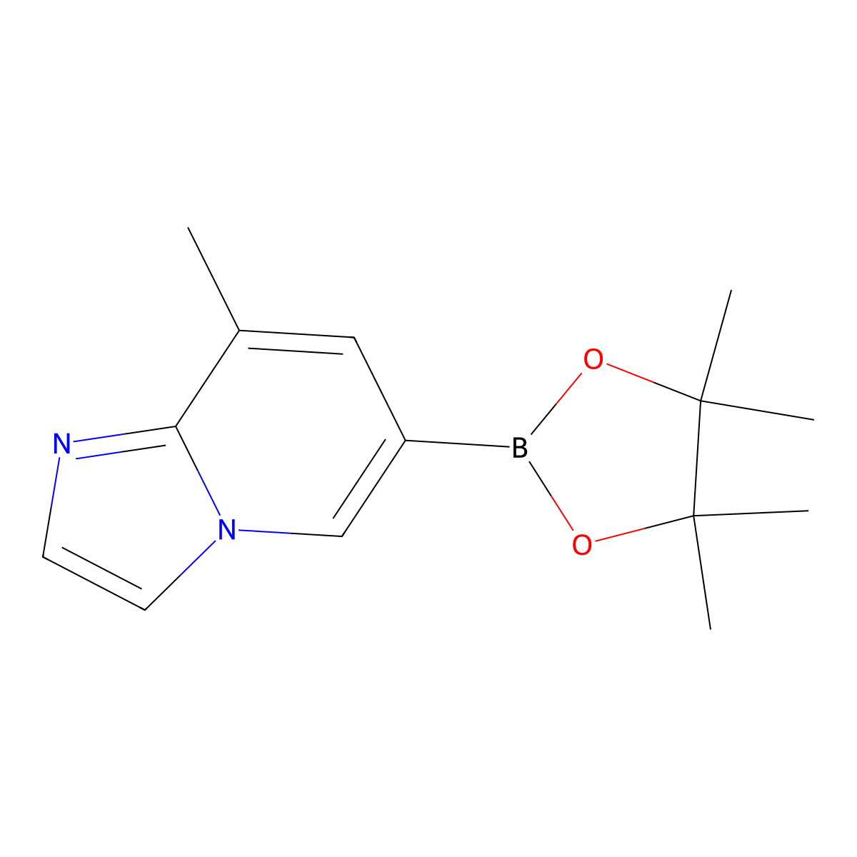 8-Methyl-6-(4,4,5,5-tetramethyl-1,3,2-dioxaborolan-2-yl)imidazo[1,2-a]pyridine molecular structure, CAS 2761026-20-2