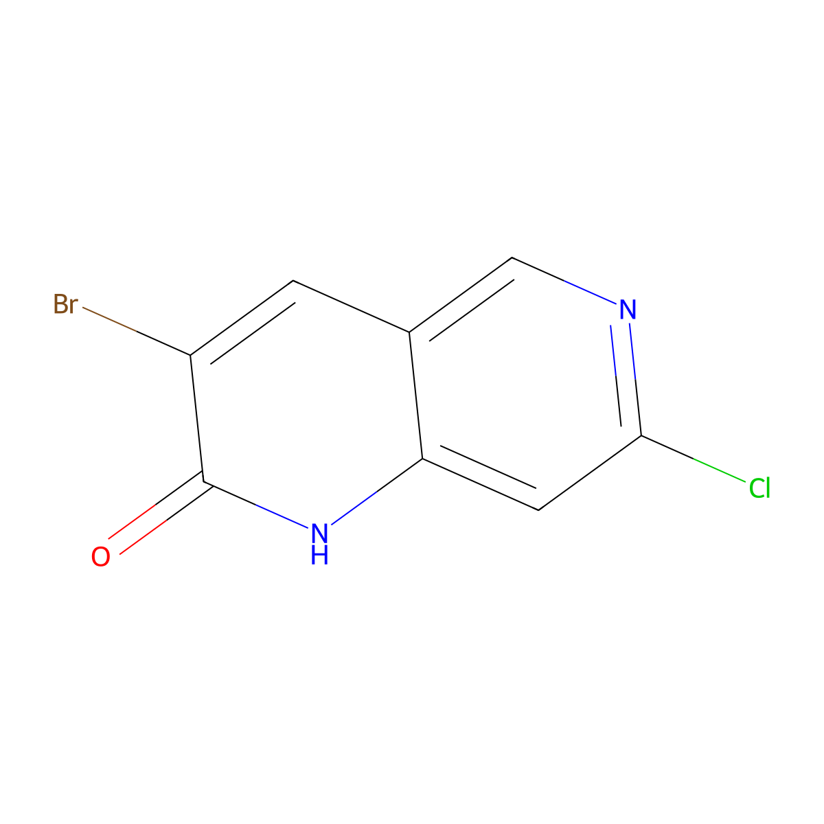 3-Bromo-7-chloro-1H-1,6-naphthyridin-2-one molecular structure, CAS 2761070-91-9