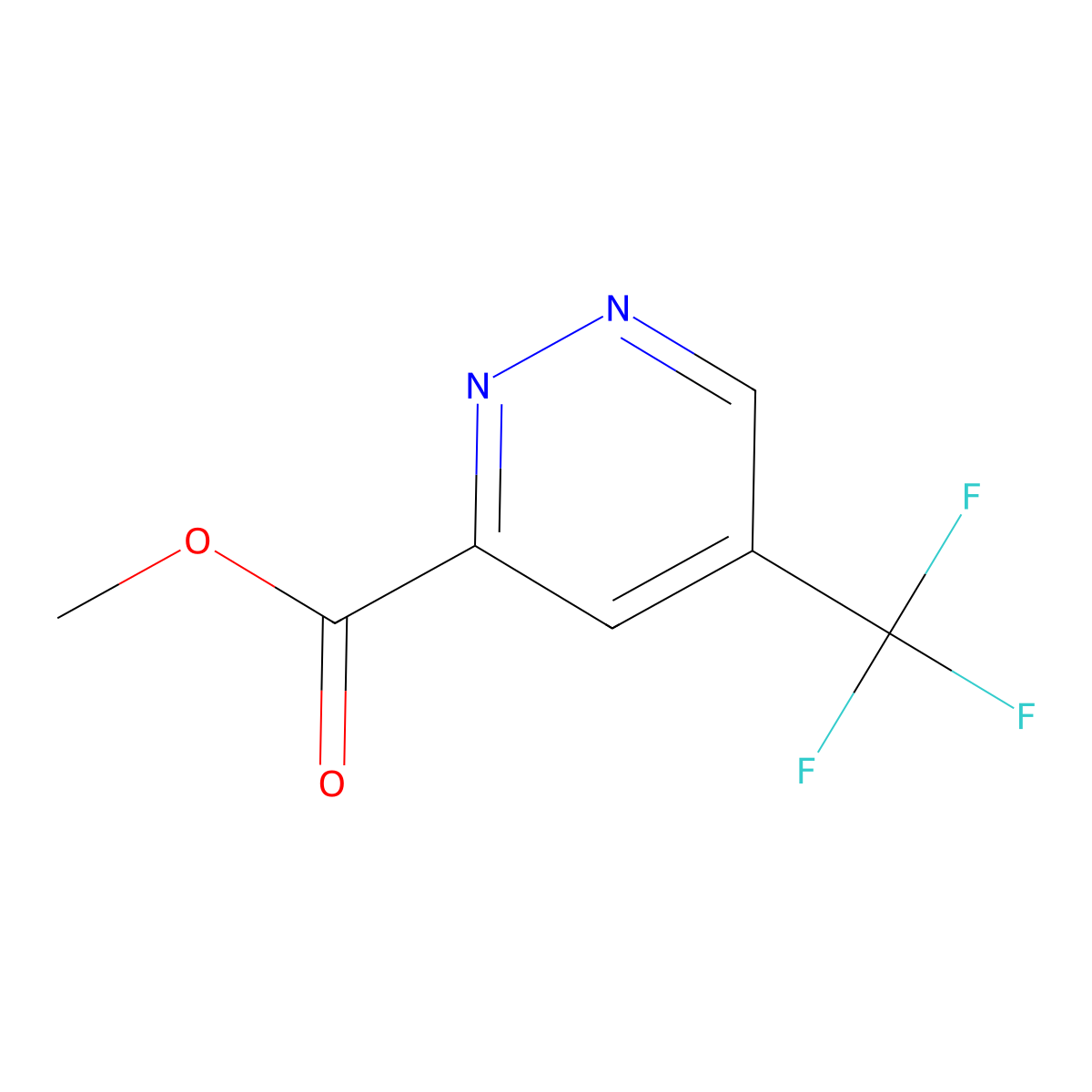 Methyl 5-(trifluoromethyl)pyridazine-3-carboxylate molecular structure, CAS 2761071-11-6