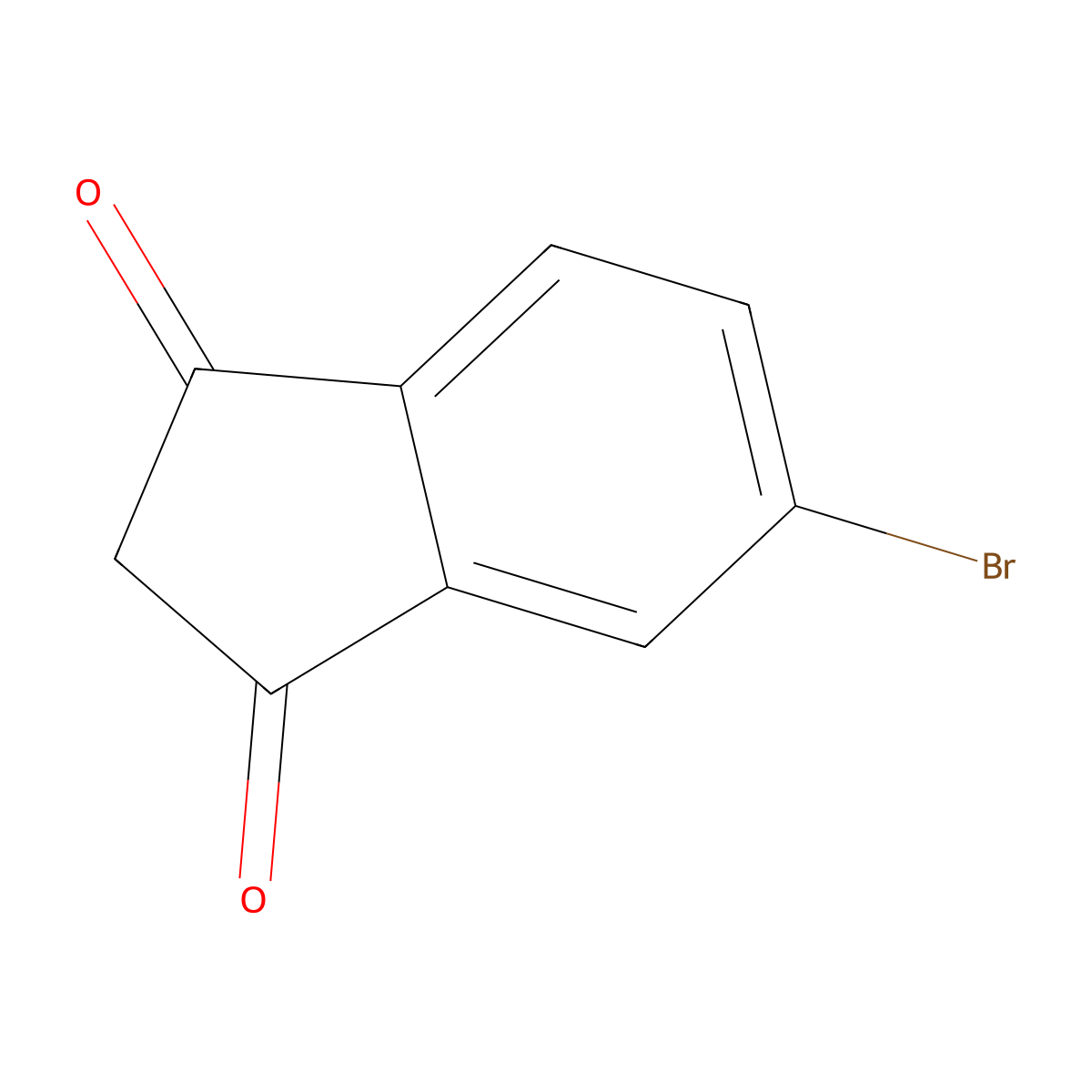 5-bromo-2,3-dihydro-1H-indene-1,3-dione molecular structure, CAS 27611-39-8
