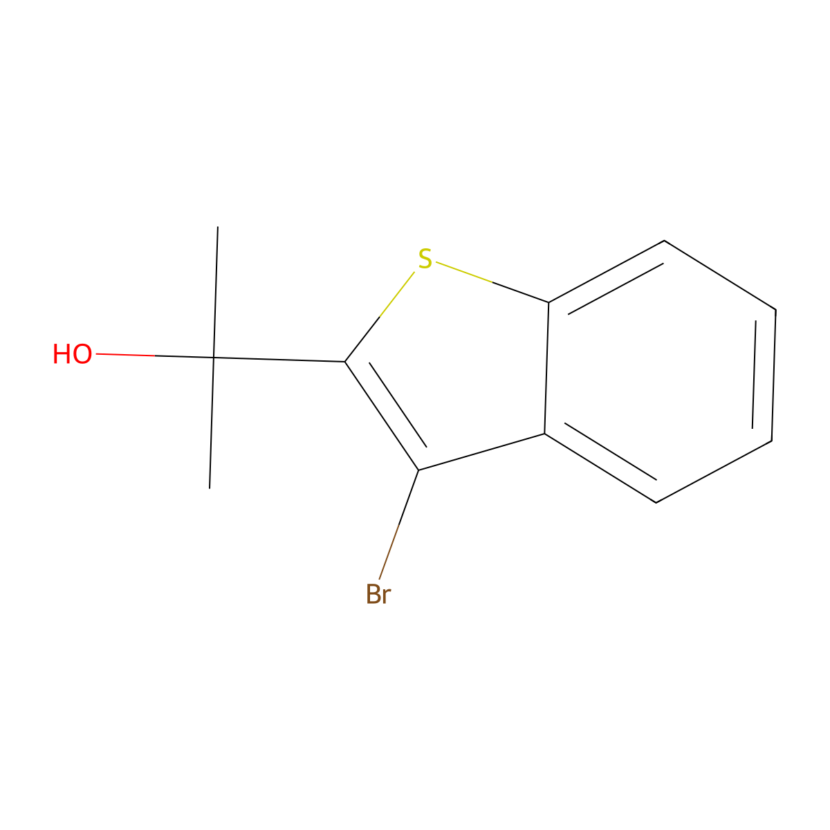 3-Bromo-alpha,alpha-dimethylbenZo[b]thiophene-2-methanol molecular structure, CAS 2761147-01-5