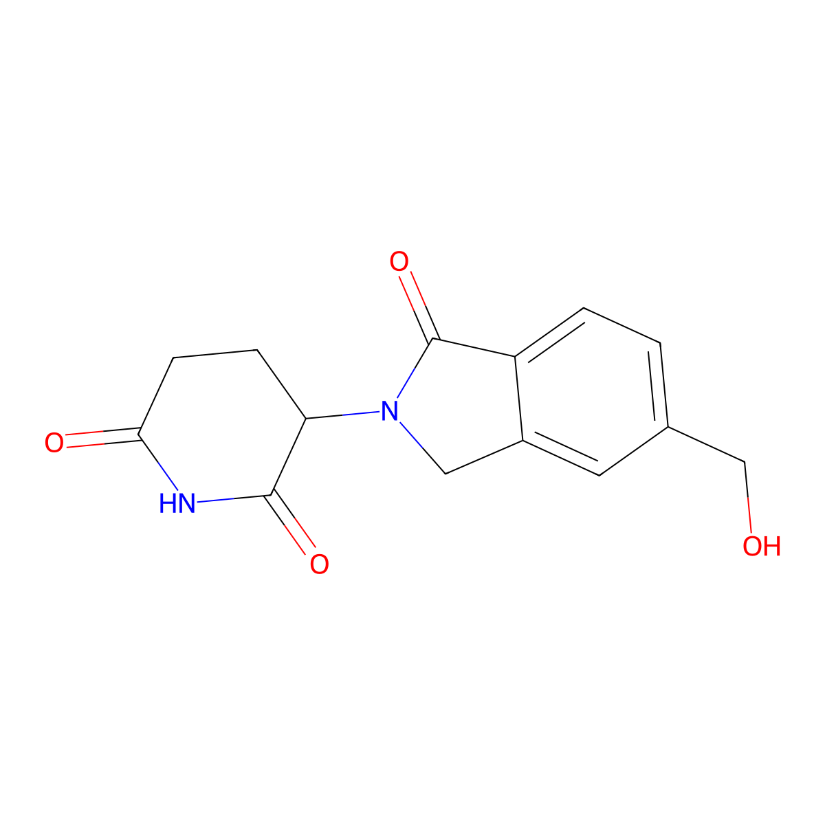3-[5-(hydroxymethyl)-1-oxo-2,3-dihydro-1H-isoindol-2-yl]piperidine-2,6-dione molecular structure, CAS 2761170-98-1