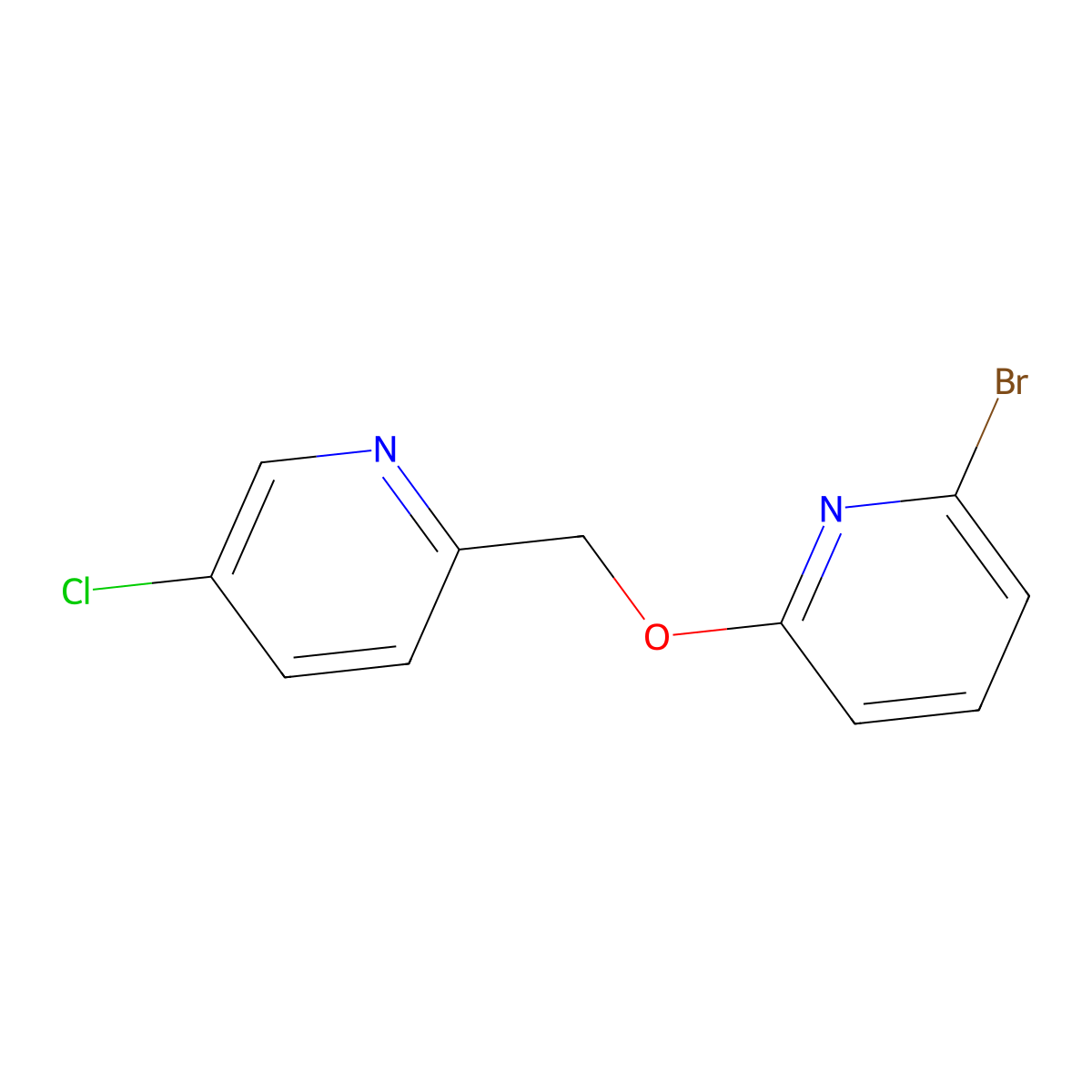 2-(((6-Bromopyridin-2-yl)oxy)methyl)-5-chloropyridine molecular structure, CAS 2761290-41-7