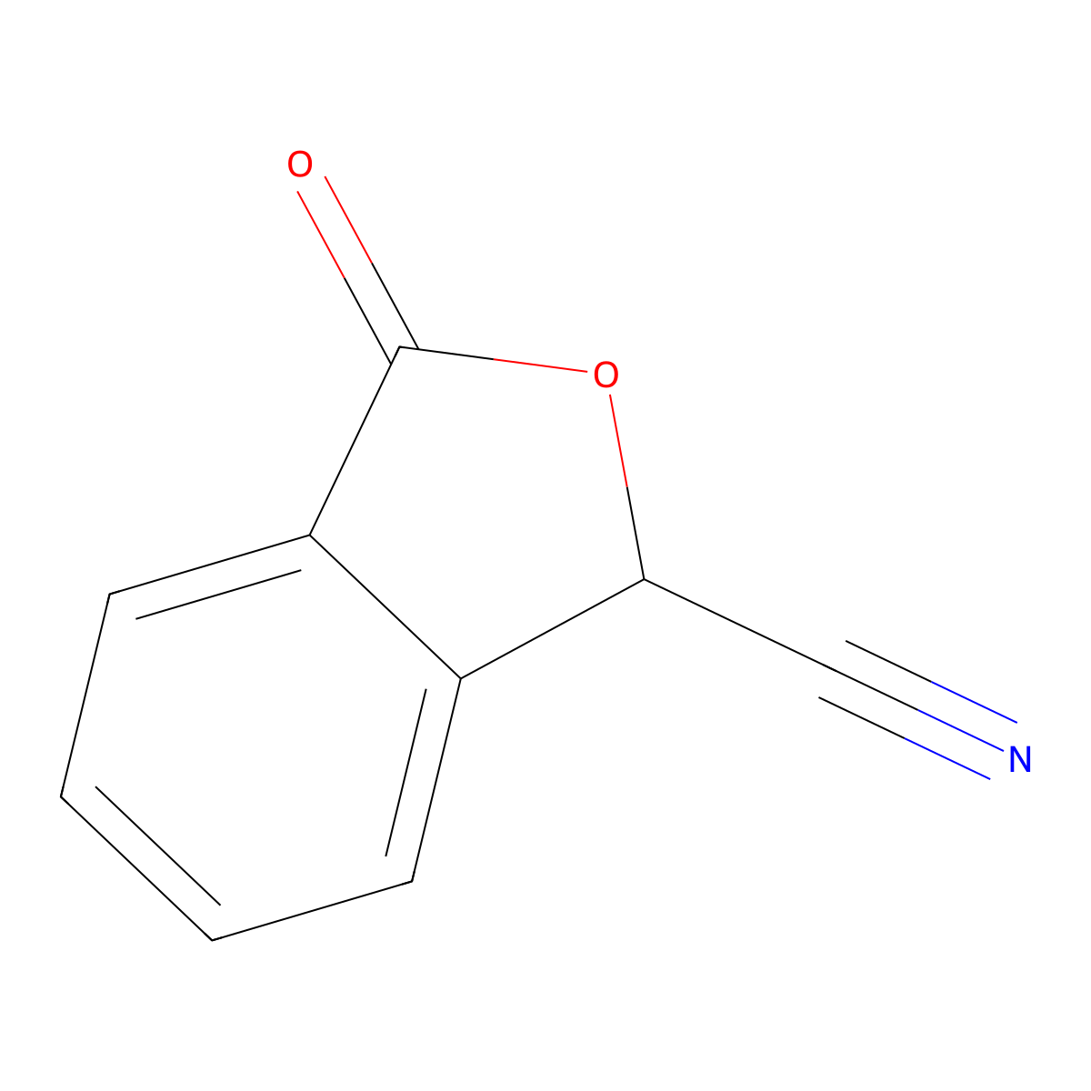 Cyanophthalide molecular structure, CAS 27613-27-0