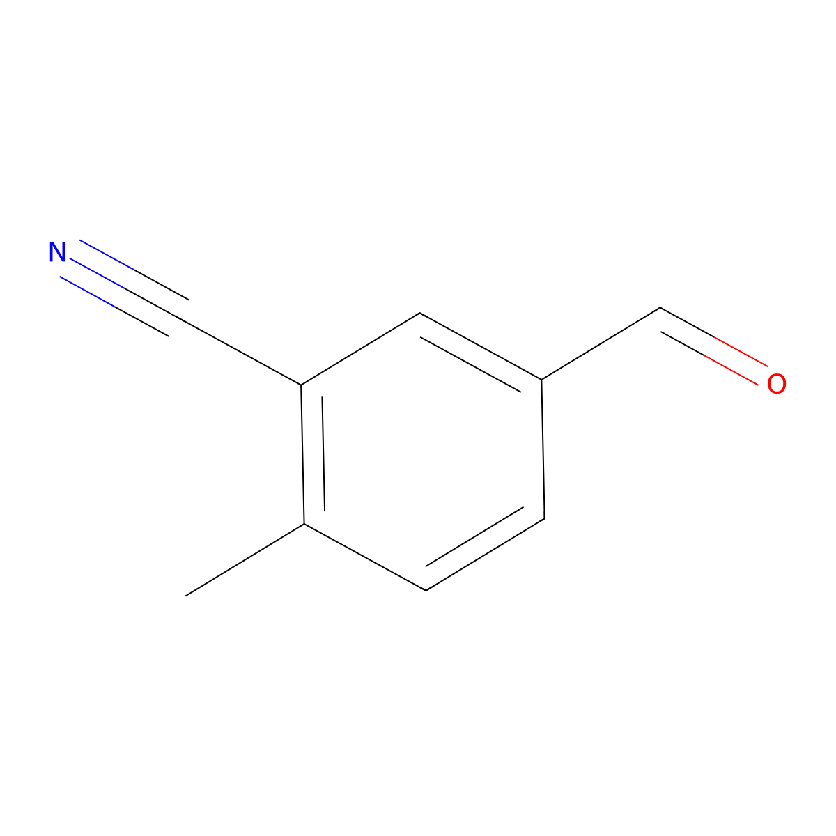 5-Formyl-2-methylbenzonitrile molecular structure, CAS 27613-36-1