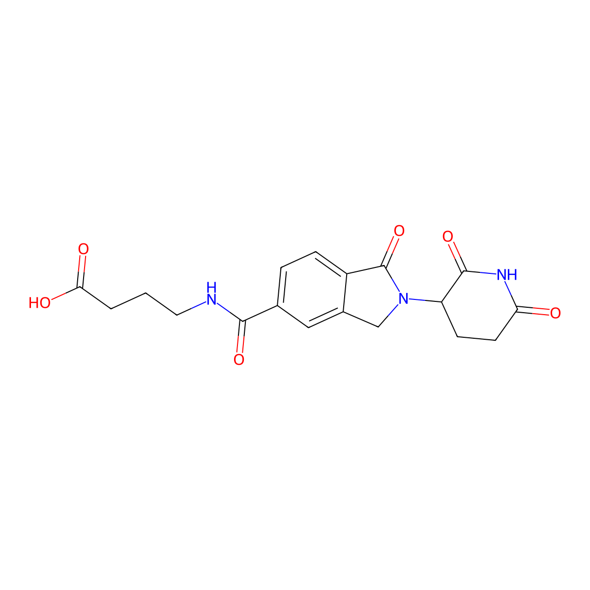 4-{[2-(2,6-dioxopiperidin-3-yl)-1-oxo-2,3-dihydro-1H-isoindol-5-yl]formamido}butanoic acid molecular structure, CAS 2761391-86-8