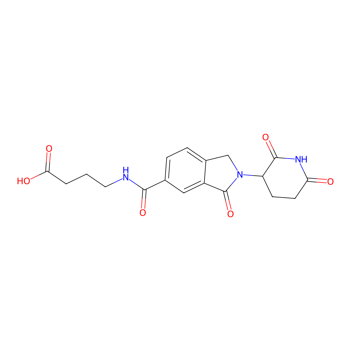 4-{[2-(2,6-dioxopiperidin-3-yl)-3-oxo-2,3-dihydro-1H-isoindol-5-yl]formamido}butanoic acid molecular structure, CAS 2761391-93-7