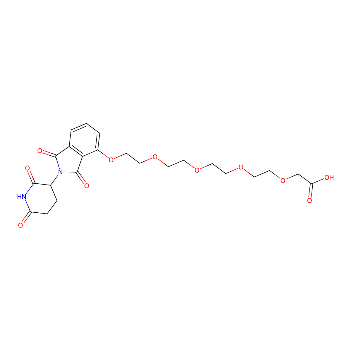 14-{[2-(2,6-dioxopiperidin-3-yl)-1,3-dioxo-2,3-dihydro-1H-isoindol-4-yl]oxy}-3,6,9,12-tetraoxatetradecanoic acid molecular structure, CAS 2761407-82-1