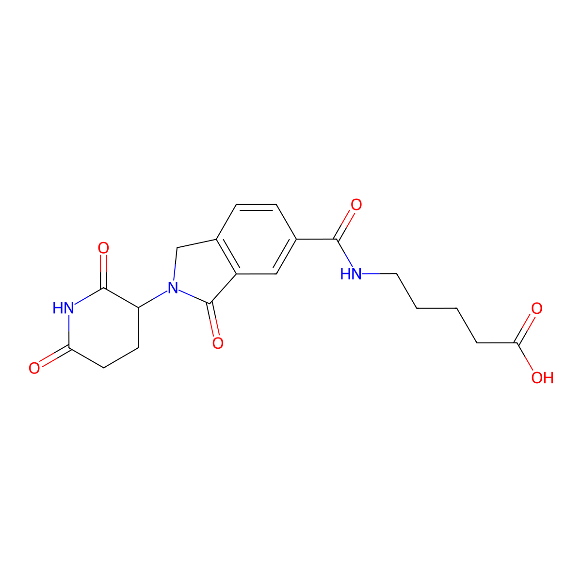 5-(2-(2,6-Dioxopiperidin-3-yl)-3-oxoisoindoline-5-carboxamido)pentanoic acid molecular structure, CAS 2761412-16-0