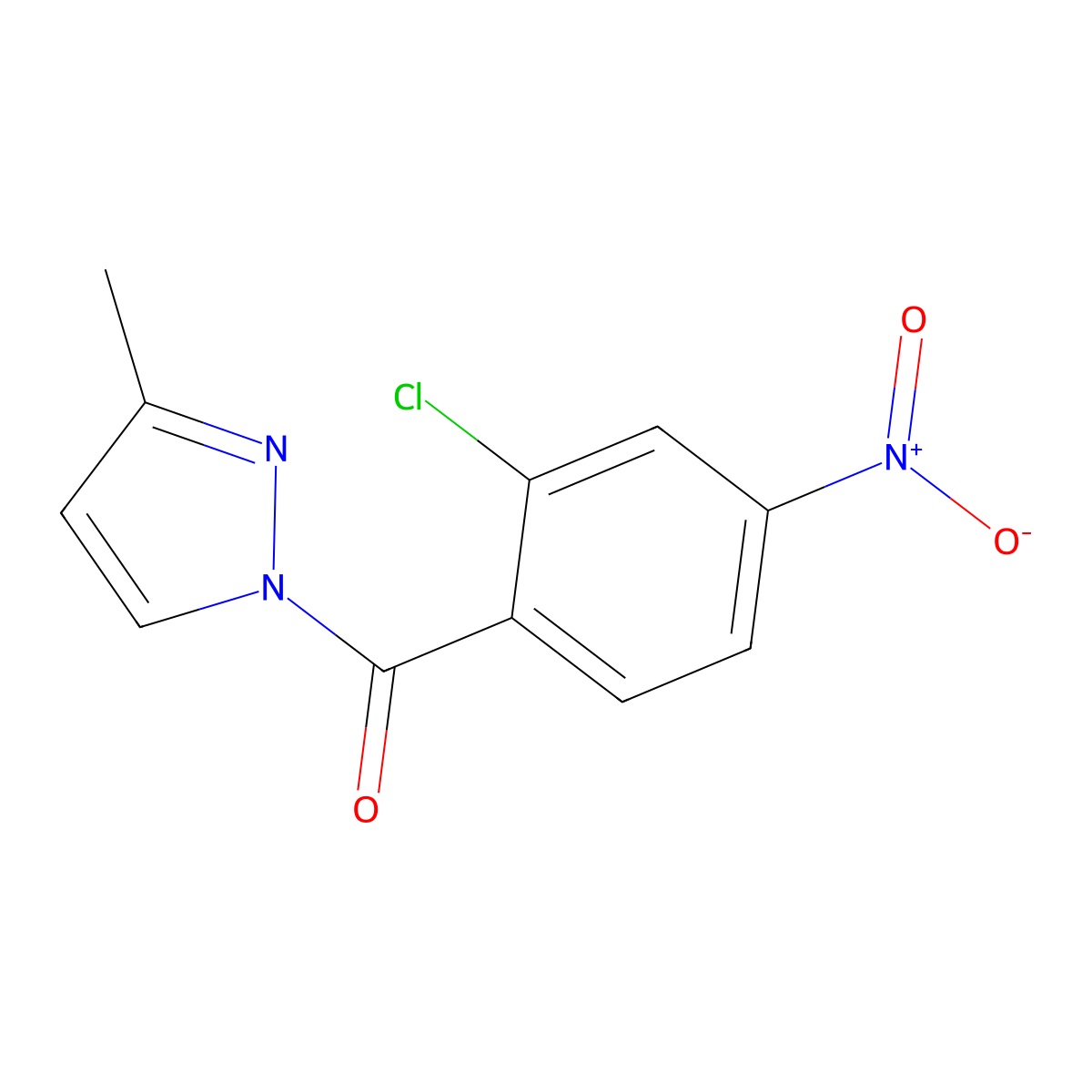 (2-Chloro-4-nitrophenyl)-(3-methylpyrazol-1-yl)methanone molecular structure, CAS 2761422-22-2