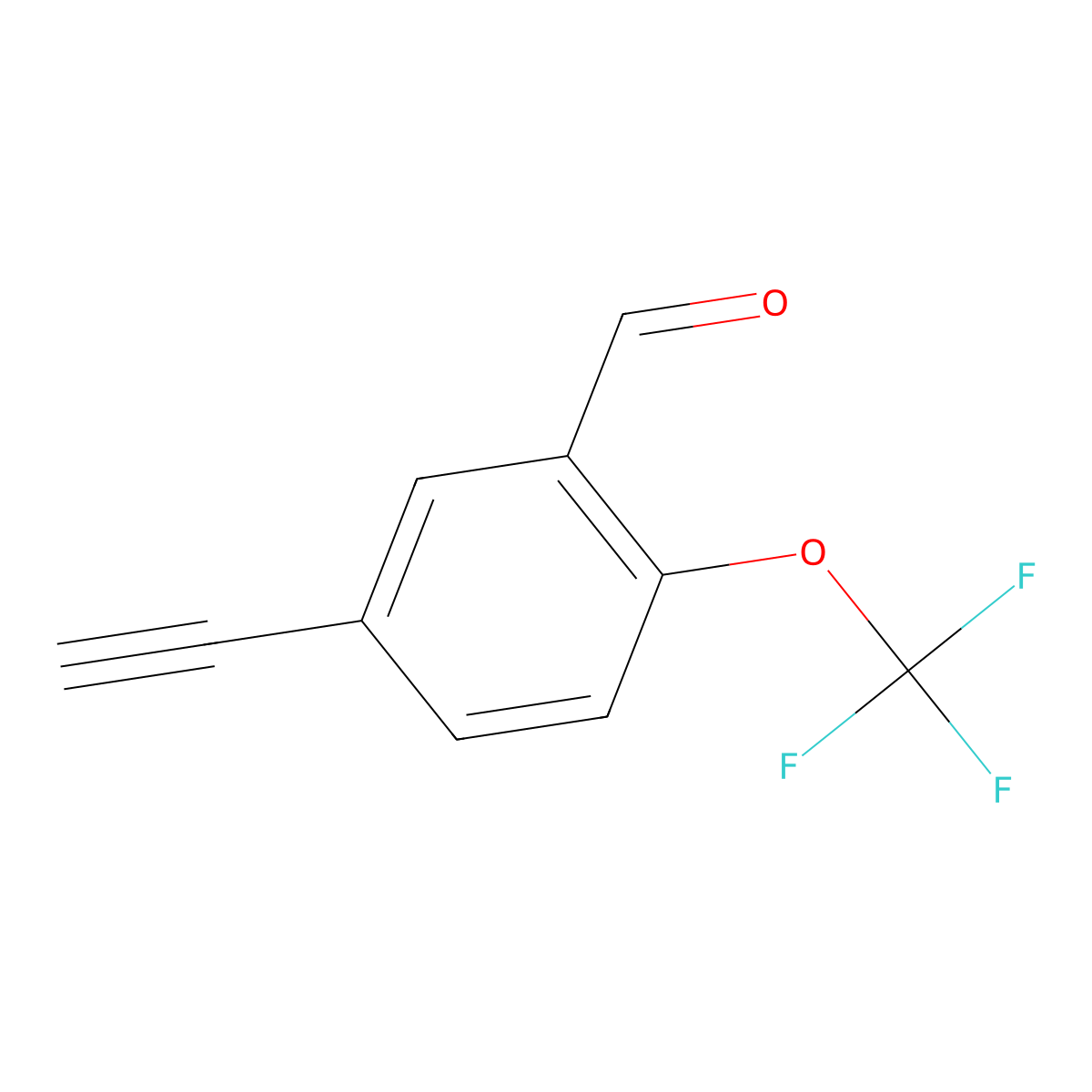 5-Ethynyl-2-(trifluoromethoxy)benzaldehyde molecular structure, CAS 2761505-20-6