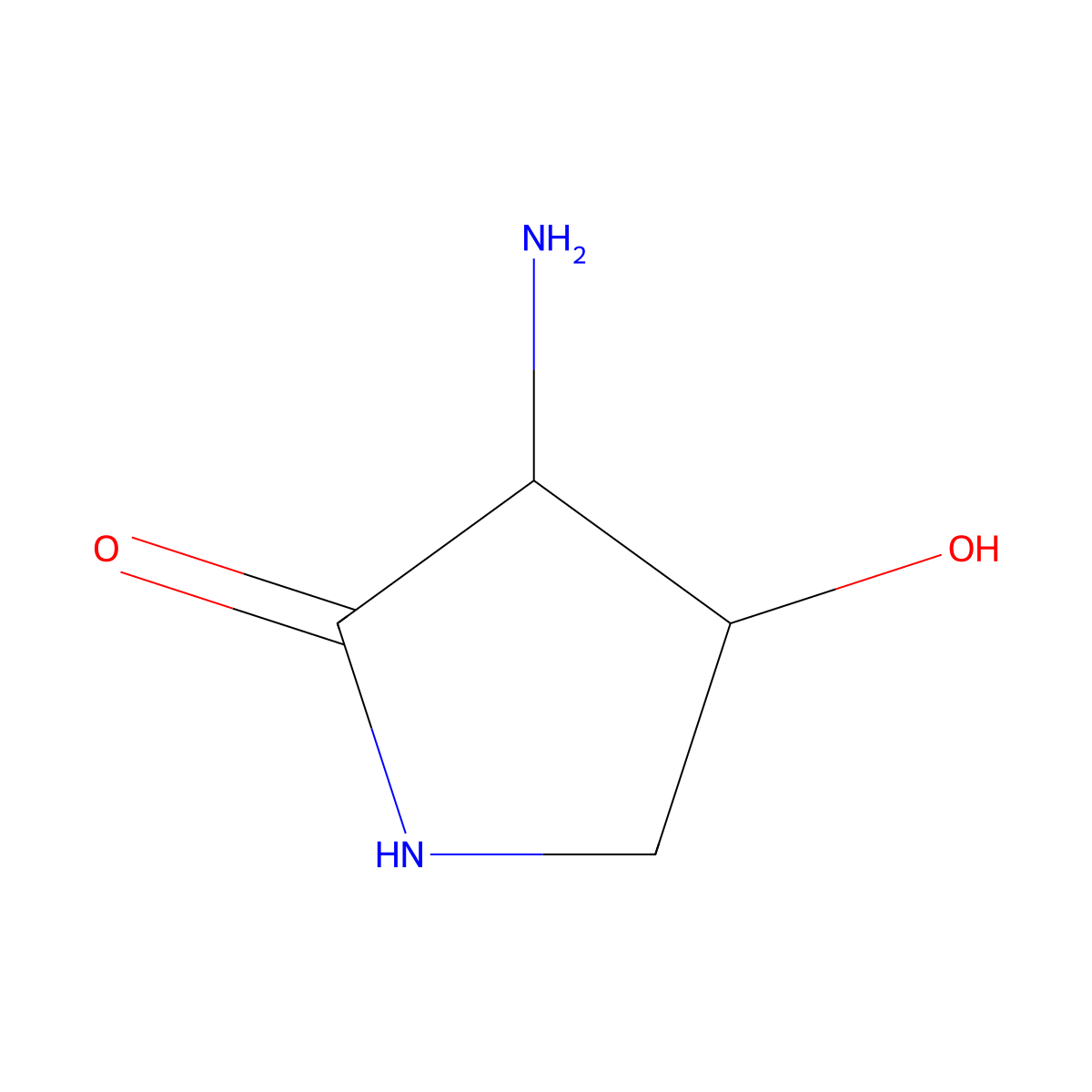 (3R,4S)-3-Amino-4-hydroxy-pyrrolidin-2-one molecular structure, CAS 2761543-49-9