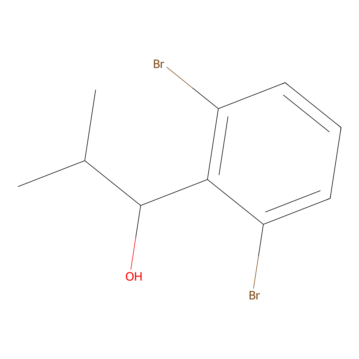 1-(2,6-Dibromophenyl)-2-methylpropan-1-ol molecular structure, CAS 2761573-11-7