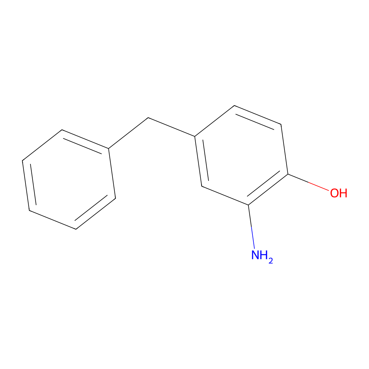 2-Amino-4-benzylphenol molecular structure, CAS 27618-10-6