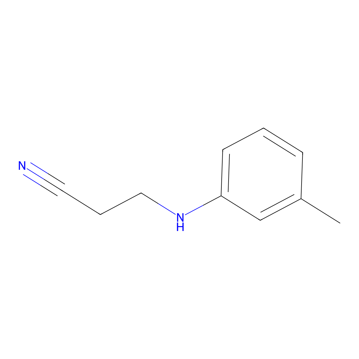 Propanenitrile, 3-[(3-methylphenyl)amino]- molecular structure, CAS 27618-25-3