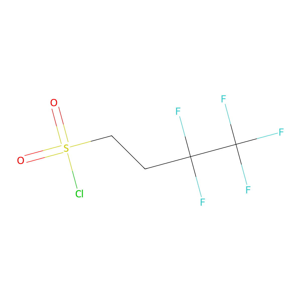 3,3,4,4,4-Pentafluorobutane-1-sulfonyl chloride molecular structure, CAS 27619-87-0