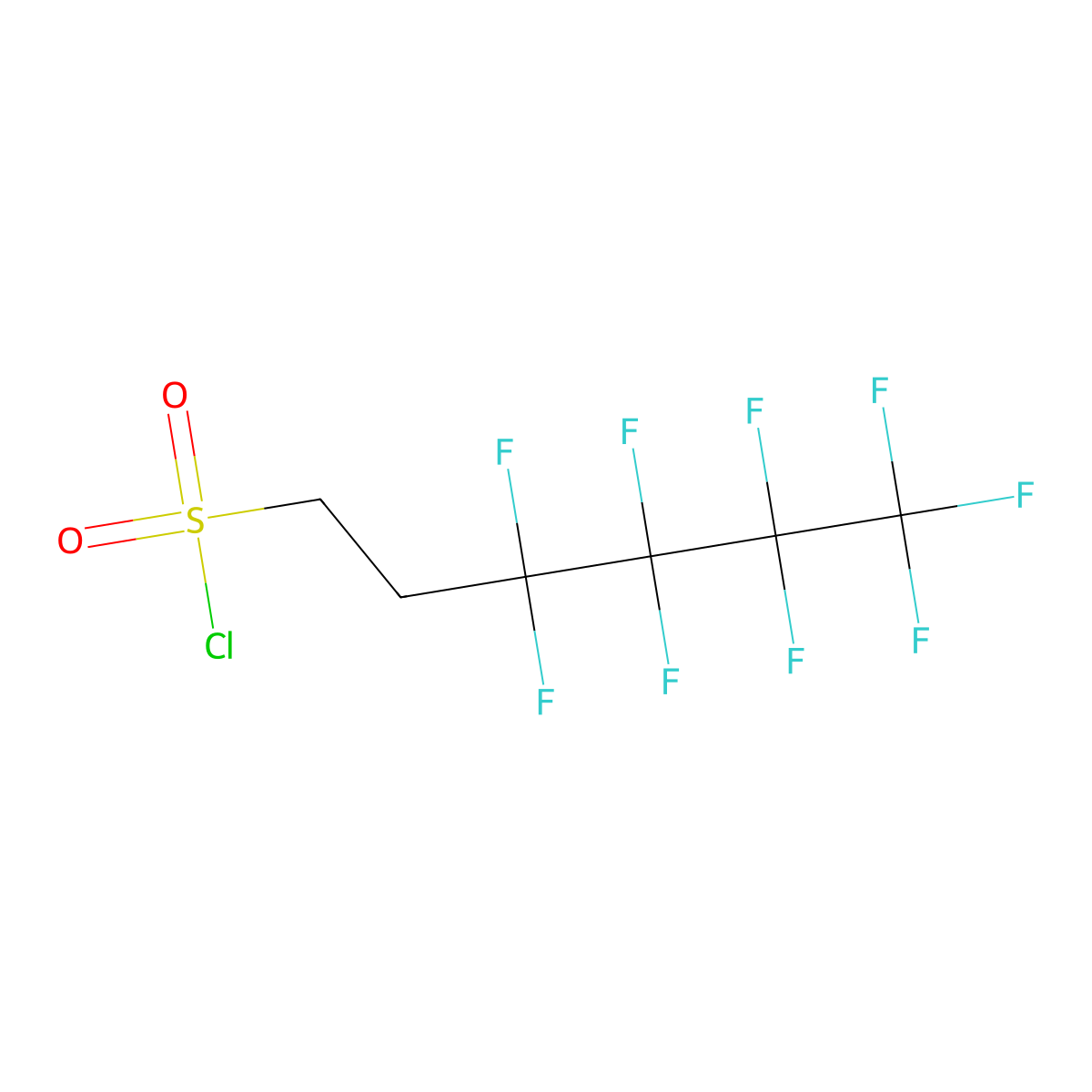 1-Hexanesulfonyl chloride, 3,3,4,4,5,5,6,6,6-nonafluoro- molecular structure, CAS 27619-88-1