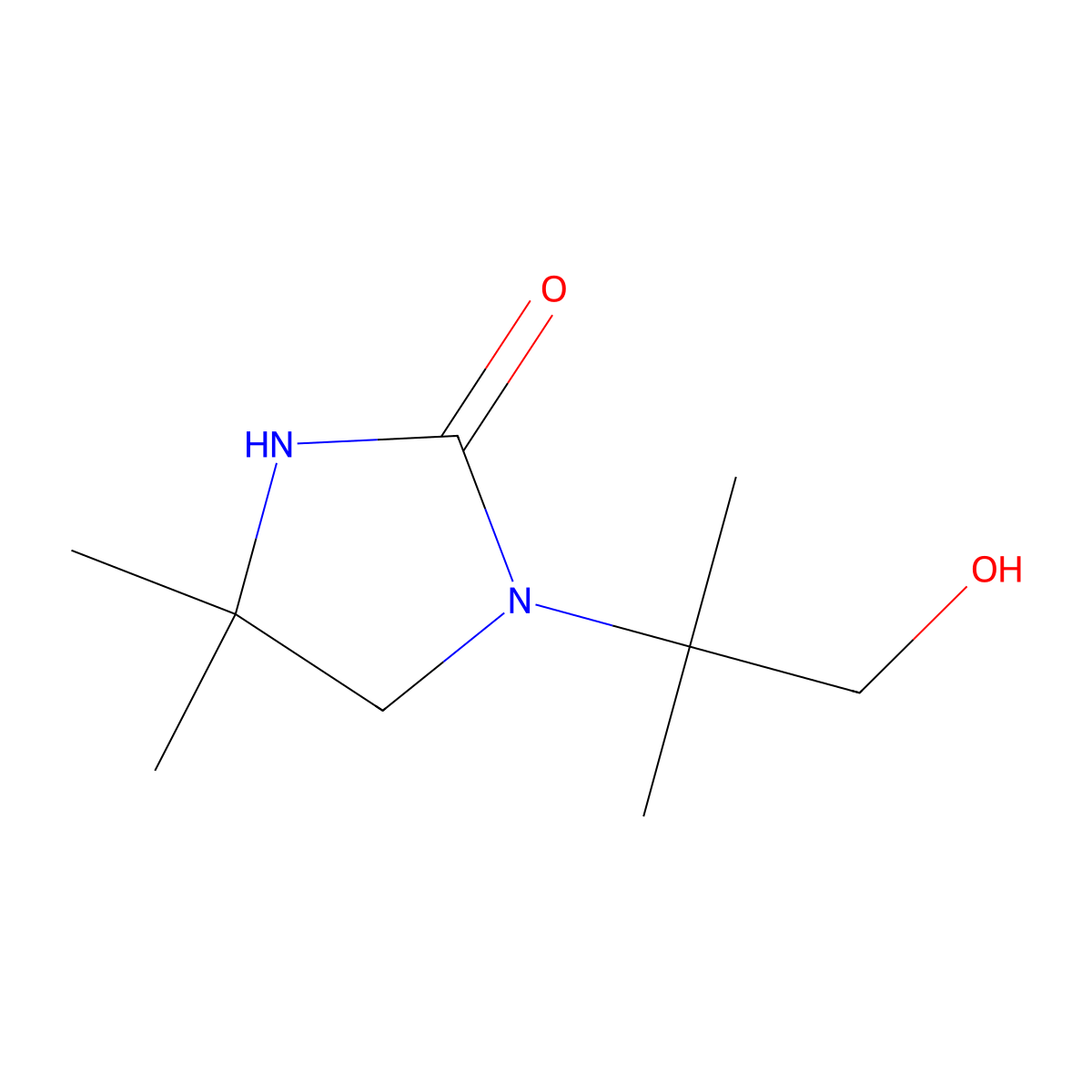 1-(1-Hydroxy-2-methylpropan-2-yl)-4,4-dimethylimidazolidin-2-one molecular structure, CAS 2761991-15-3