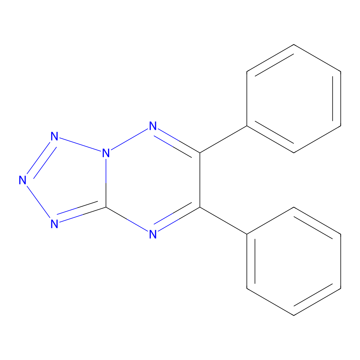 6,7-Diphenyltetrazolo[1,5-b][1,2,4]triazine molecular structure, CAS 2762-35-8