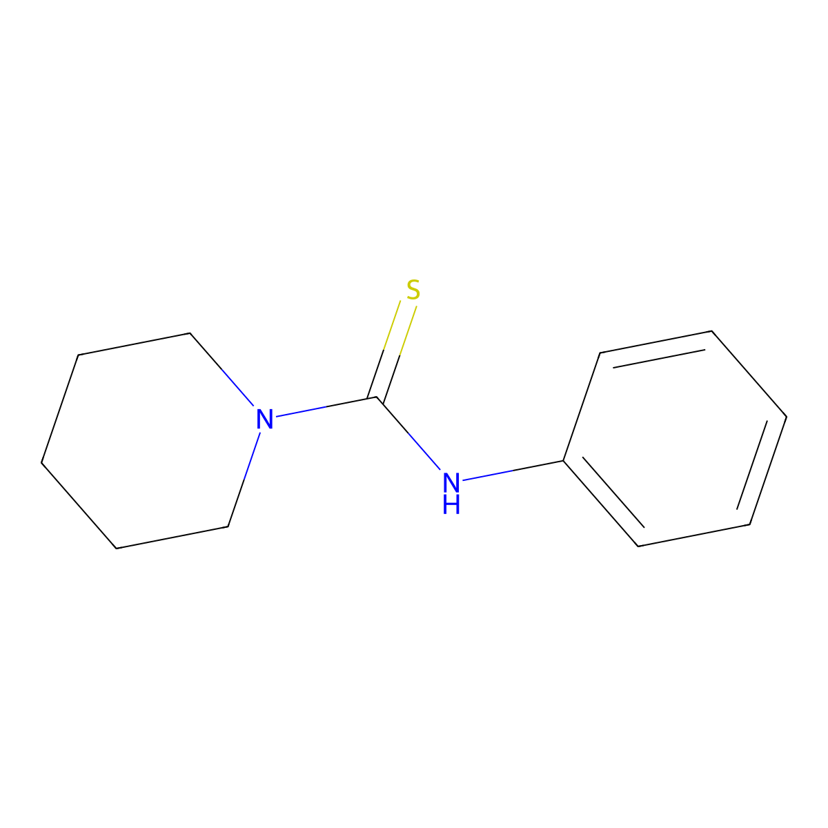 N-phenylpiperidine-1-carbothioamide molecular structure, CAS 2762-59-6