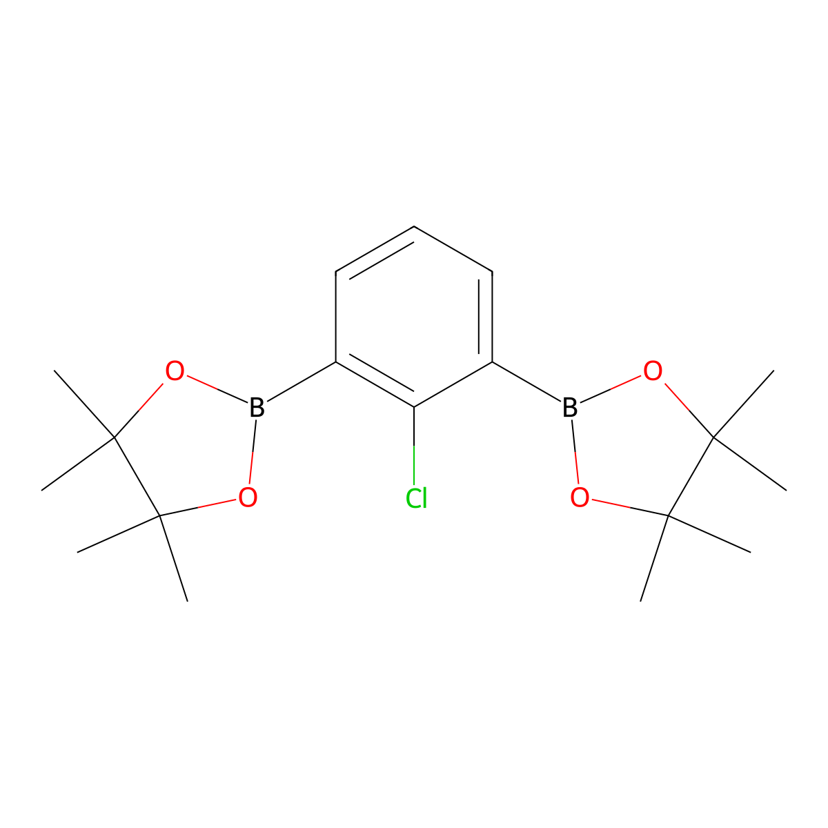 2,2'-(2-Chloro-1,3-phenylene)bis(4,4,5,5-tetramethyl-1,3,2-dioxaborolane) molecular structure, CAS 2762233-91-8