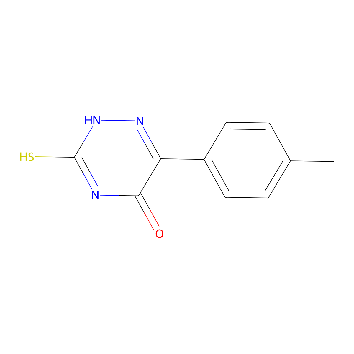 6-(4-methylphenyl)-3-thioxo-3,4-dihydro-1,2,4-triazin-5(2H)-one molecular structure, CAS 27623-05-8